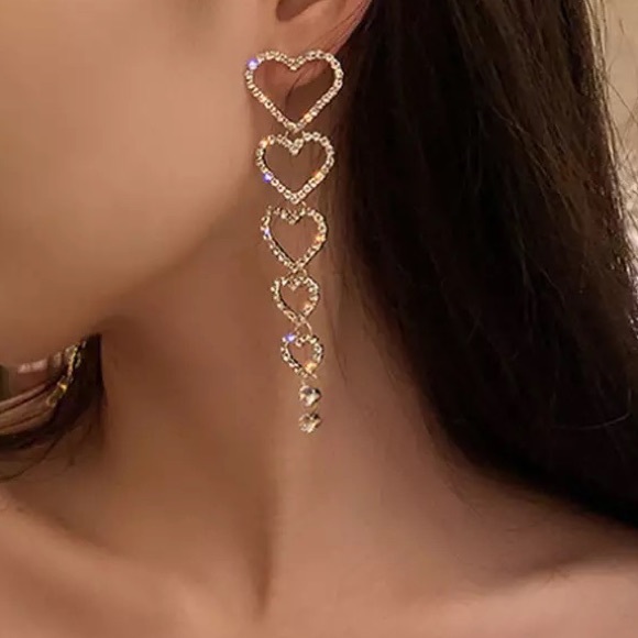 Dina Aziza Jewelry - New Stunning Heart Statement Earrings
